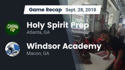 Recap: Holy Spirit Prep  vs. Windsor Academy  2018