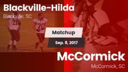 Matchup: Blackville-Hilda vs. McCormick  2017
