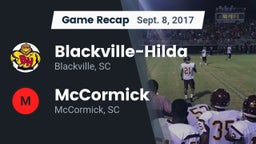 Recap: Blackville-Hilda  vs. McCormick  2017