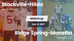 Matchup: Blackville-Hilda vs. Ridge Spring-Monetta  2017
