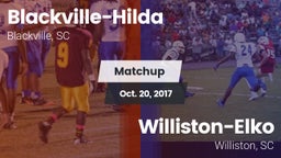 Matchup: Blackville-Hilda vs. Williston-Elko  2017