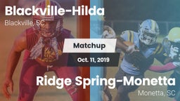 Matchup: Blackville-Hilda vs. Ridge Spring-Monetta  2019