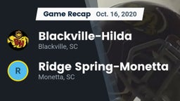 Recap: Blackville-Hilda  vs. Ridge Spring-Monetta  2020
