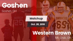 Matchup: Goshen vs. Western Brown  2016