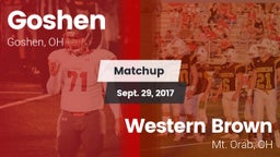 Matchup: Goshen vs. Western Brown  2017