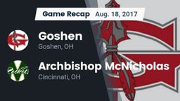 Recap: Goshen  vs. Archbishop McNicholas  2017