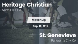 Matchup: Heritage Christian vs. St. Genevieve  2016