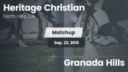 Matchup: Heritage Christian vs. Granada Hills 2016