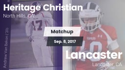 Matchup: Heritage Christian vs. Lancaster  2017