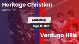 Matchup: Heritage Christian vs. Verdugo Hills  2017