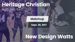 Matchup: Heritage Christian vs. New Design Watts 2017