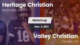 Matchup: Heritage Christian vs. Valley Christian  2017