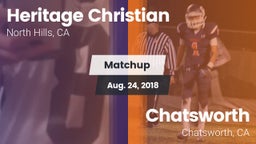 Matchup: Heritage Christian vs. Chatsworth  2018