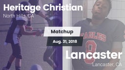 Matchup: Heritage Christian vs. Lancaster  2018