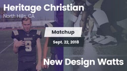 Matchup: Heritage Christian vs. New Design Watts 2018