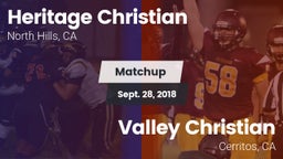 Matchup: Heritage Christian vs. Valley Christian  2018