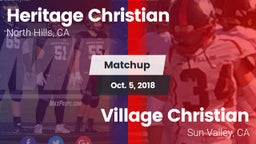 Matchup: Heritage Christian vs. Village Christian  2018