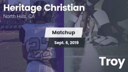 Matchup: Heritage Christian vs. Troy  2019