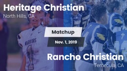Matchup: Heritage Christian vs. Rancho Christian  2019