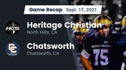 Recap: Heritage Christian   vs. Chatsworth  2021