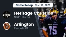 Recap: Heritage Christian   vs. Arlington  2021
