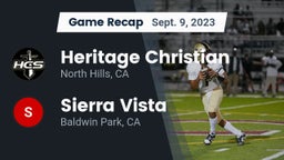 Recap: Heritage Christian   vs. Sierra Vista  2023