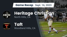 Recap: Heritage Christian   vs. Taft  2023