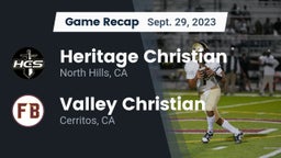 Recap: Heritage Christian   vs. Valley Christian  2023