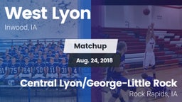 Matchup: West Lyon vs. Central Lyon/George-Little Rock  2018