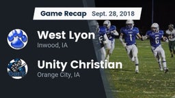 Recap: West Lyon  vs. Unity Christian  2018