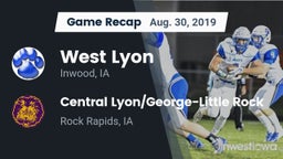 Recap: West Lyon  vs. Central Lyon/George-Little Rock  2019
