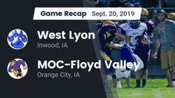Recap: West Lyon  vs. MOC-Floyd Valley  2019