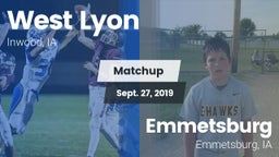 Matchup: West Lyon vs. Emmetsburg  2019