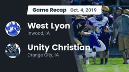 Recap: West Lyon  vs. Unity Christian  2019
