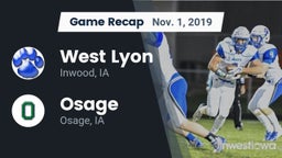 Recap: West Lyon  vs. Osage  2019
