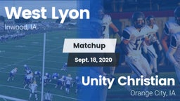 Matchup: West Lyon vs. Unity Christian  2020