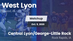 Matchup: West Lyon vs. Central Lyon/George-Little Rock  2020