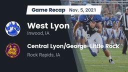 Recap: West Lyon  vs. Central Lyon/George-Little Rock  2021