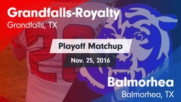 Matchup: Grandfalls-Royalty vs. Balmorhea  2016