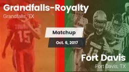 Matchup: Grandfalls-Royalty vs. Fort Davis  2017