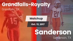 Matchup: Grandfalls-Royalty vs. Sanderson  2017