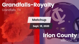 Matchup: Grandfalls-Royalty vs. Irion County  2020