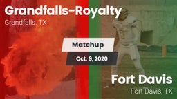 Matchup: Grandfalls-Royalty vs. Fort Davis  2020