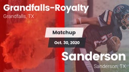 Matchup: Grandfalls-Royalty vs. Sanderson  2020