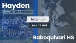 Matchup: Hayden vs. Baboquivari HS 2019