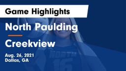 North Paulding  vs Creekview  Game Highlights - Aug. 26, 2021