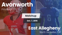 Matchup: Avonworth vs. East Allegheny  2016