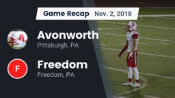 Recap: Avonworth  vs. Freedom  2018
