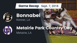 Recap: Bonnabel  vs. Metairie Park Country Day  2018