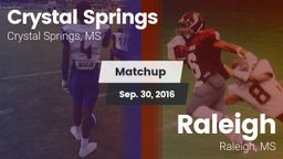 Matchup: Crystal Springs vs. Raleigh  2016